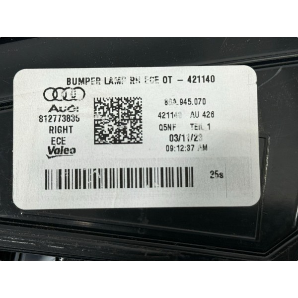 Lanterna Tras. Dir. Pára-choque Audi Q5 2018 (detalhe Ponta) Direito/passageiro Vermelho