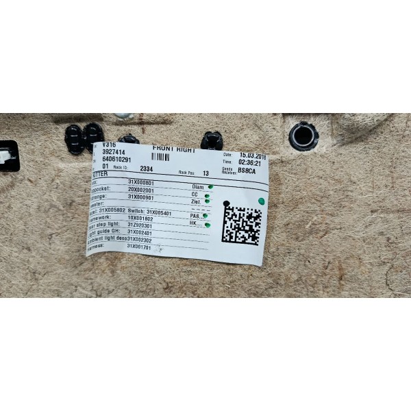 Forro Porta Dianteira Direita Volvo Xc40 2018 2.0