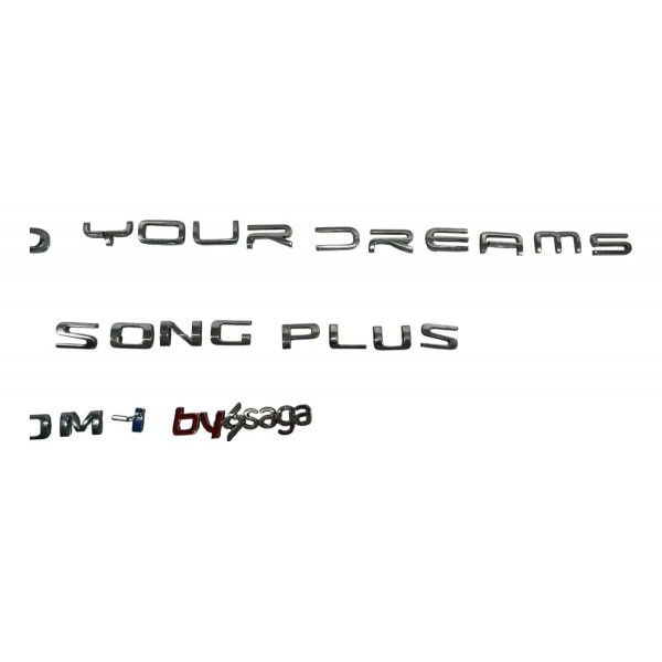 Letreiro Emblema Traseiro Byd Song Plus 24/25 Prateado