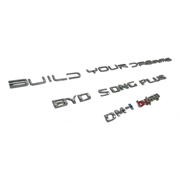 Letreiro Emblema Traseiro Byd Song Plus 24/25 Prateado