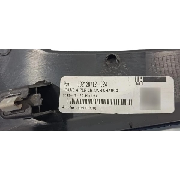 Acabamento Inferior Esquerdo Painel Volvo S60 Híbrido 2020 Preto