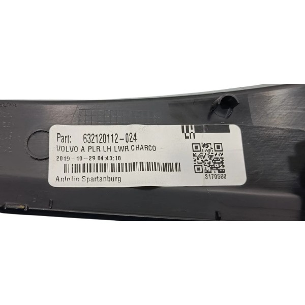 Acabamento Inferior Direito Painel Volvo S60 Híbrido 2020 Preto