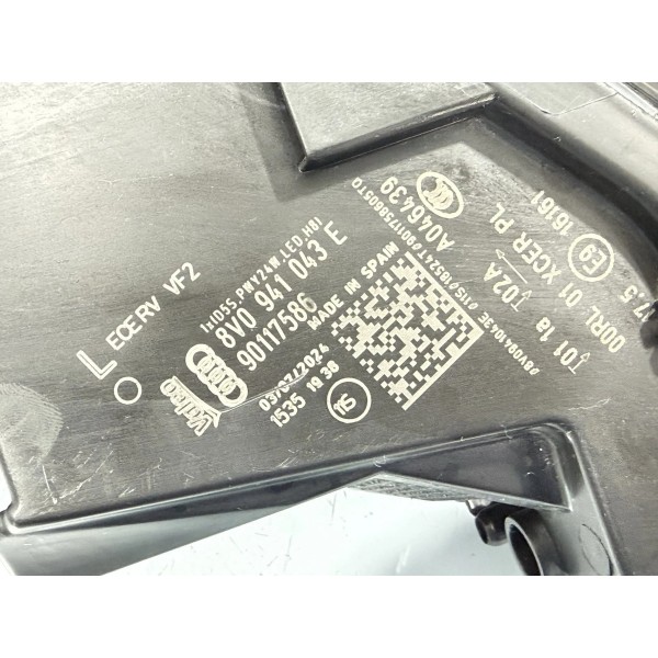 Farol Esquerdo Audi A3 Sedan 2017-2021 Original 8v0941043e Esquerdo/motorista