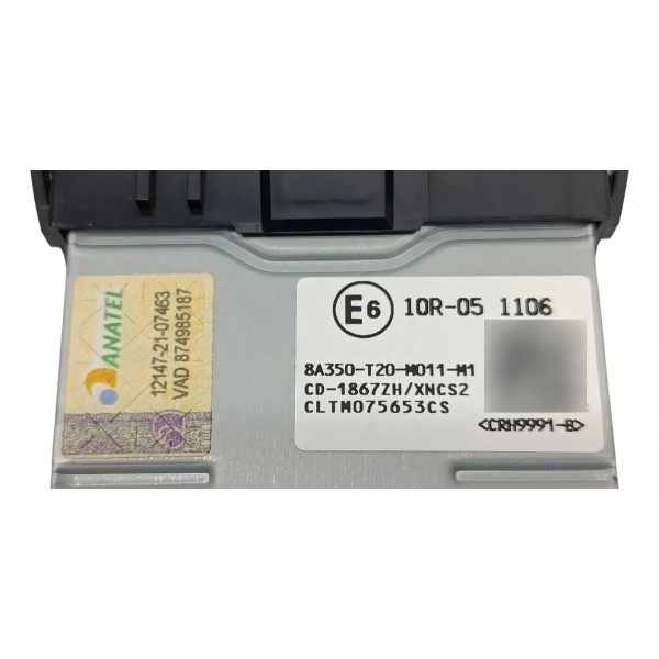 Tomada Usb Dupla Honda Civic Touring Hev 2024 Preto