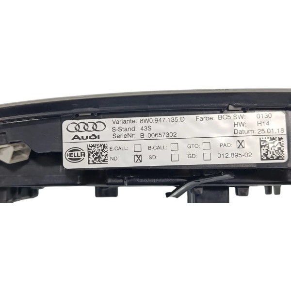 Luz De Teto Cortesia Audi A4 2018
