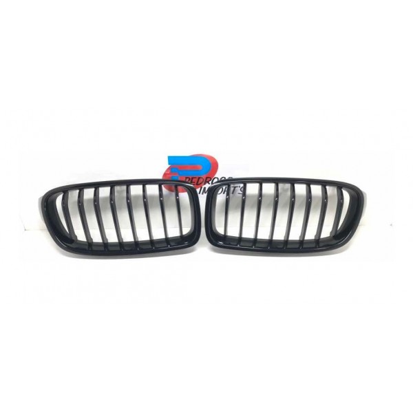 Par Grades Dianteiras Bmw 320 F30 (plotado Preta) Original