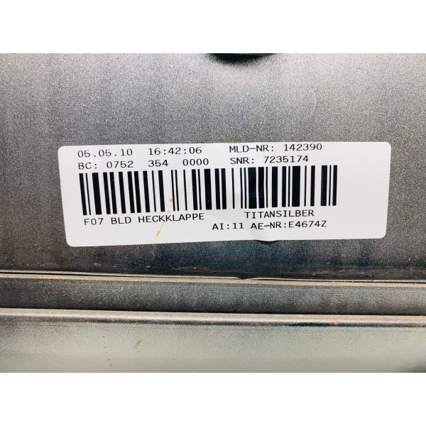 Aplique Capô Traseiro Bmw 535 Gt 35i 2012 Cód. 7235174