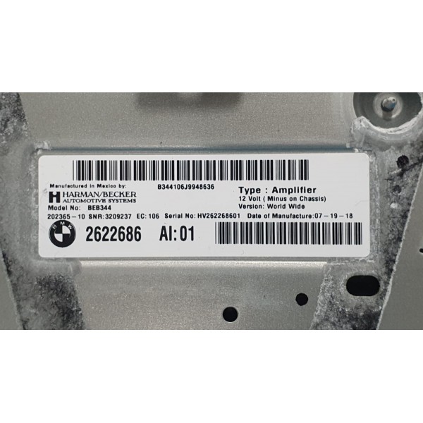 Amplificador Som Bmw X3 G01 Xdrive 20i 2019 Cód 2622686
