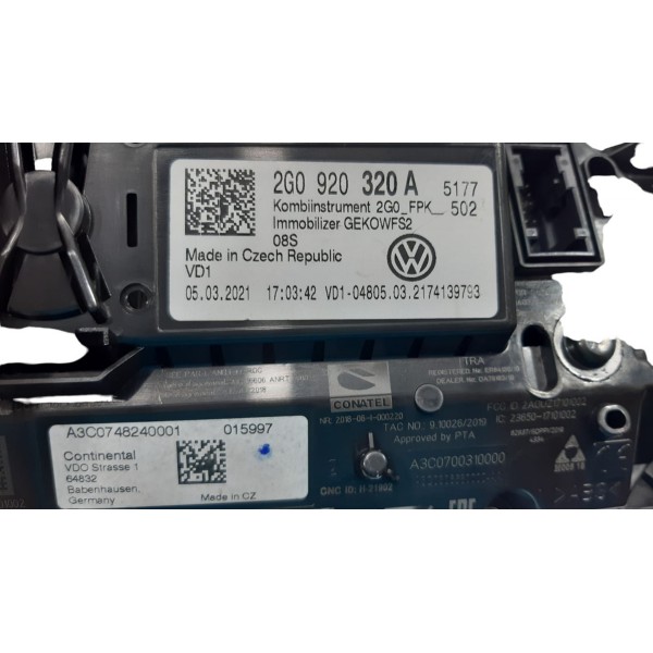Painel Tft Instrumentos Com Detalhes Vw Nivus Highline 2022 Preto