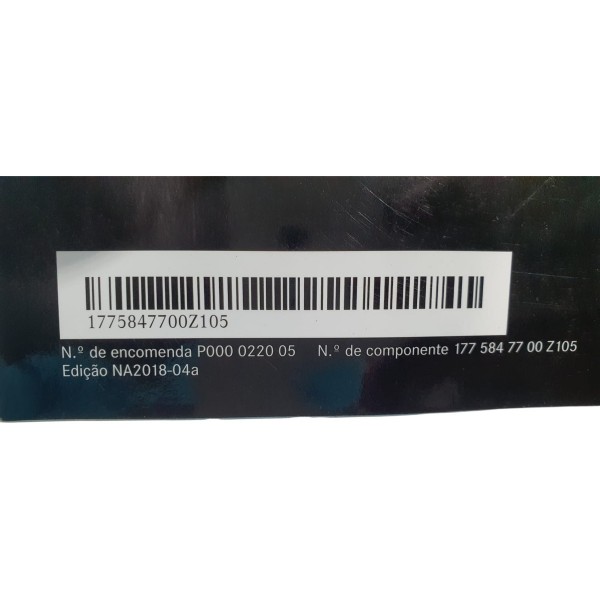 Livro Informações De Manutenção Mercedes C180 2019