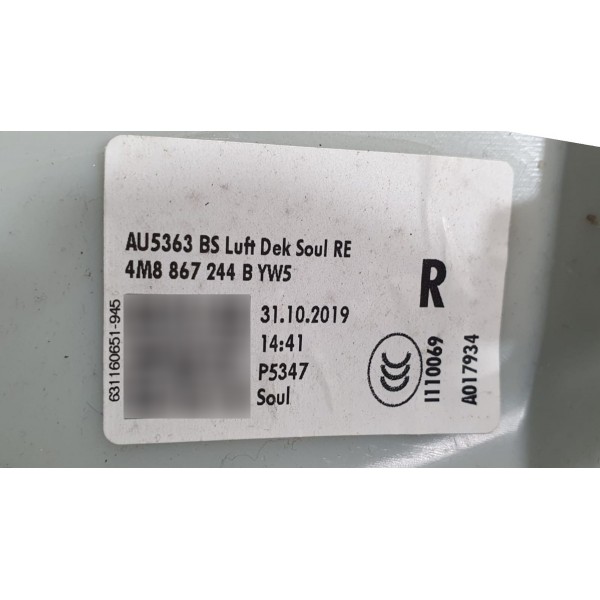 Acabamento Coluna Central L/dir Audi Q8 2020 / 4m8867244b