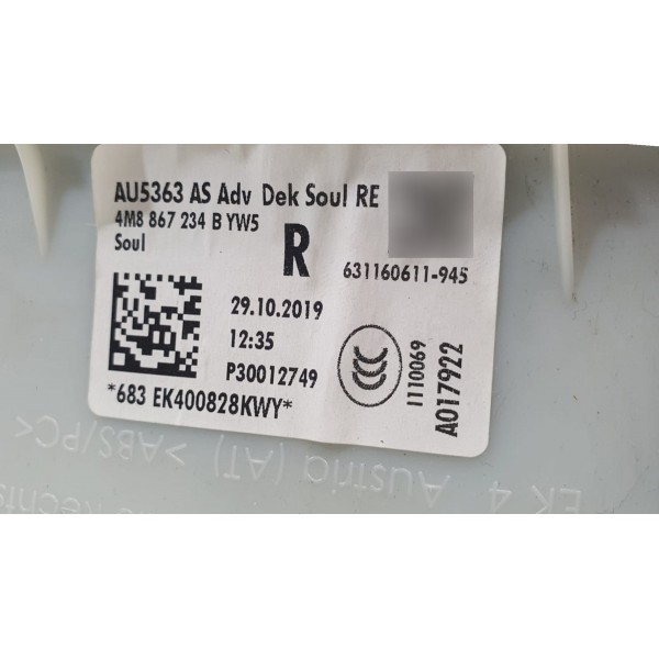 Acabamento Coluna L/dir Audi Q8 2020 /4m8867234b