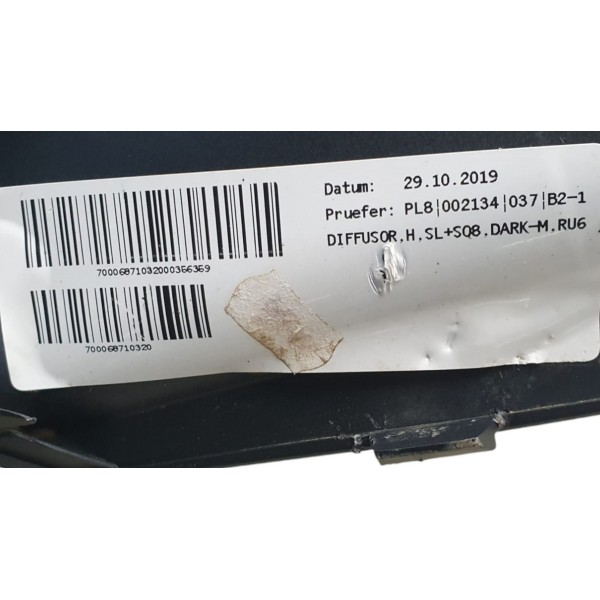 Spoiler Difusor Parachoque Traseiro Audi Q8 2020