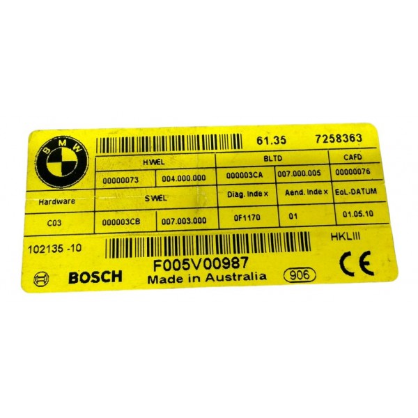 Módulo Do Porta Mala Bmw 550 F10 2012