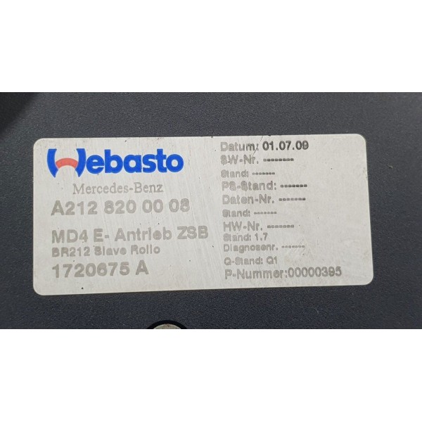 Motor Teto Solar Mercedes Benz E350 Coupe 2010