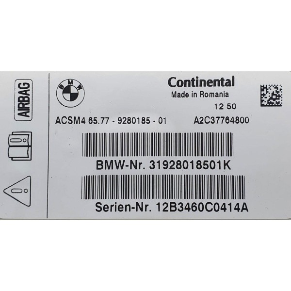 Módulo Controle Sensor Carroceria Bmw X3 F25 2014 9280185