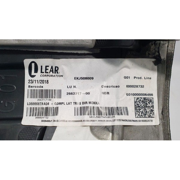 Encosto Lateral Banco Tras Esq Bmw X3 G01 Xdrive 20i 2019