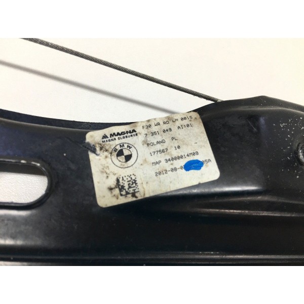 Máquina De Vidro Traseira Esquerda Bmw 320 F30 2013 7351049