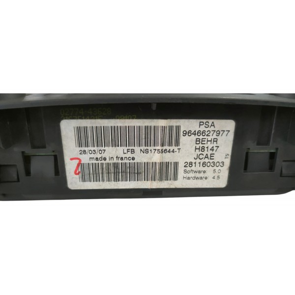 Comando Ar Condicionado Peugeot 307 2010