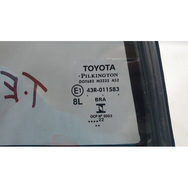 Vidro Fixo Porta Traseira Esquerda Toyota Corolla Cross 2023